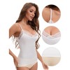 INSPIRE CHIC Women's Lace Trim Silk Satin V Neck Cami Vest Adjustable Spaghetti Strap Sleeveless Camisoles - 3 of 4