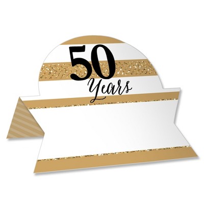 Big Dot of Happiness We Still Do - 50th Wedding Anniversary - Anniversary Party Tent Buffet Card - Table Setting Name Place Cards - Set of 24