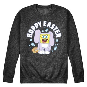 Men's - SpongeBob Squarepants - Hoppy Easter Graphic Fleece Sweatshirt - 1 of 4