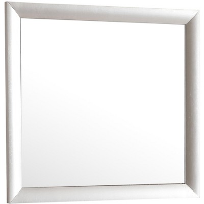 Marilla 35" x 39" Silver Wood Framed Dresser Mirror