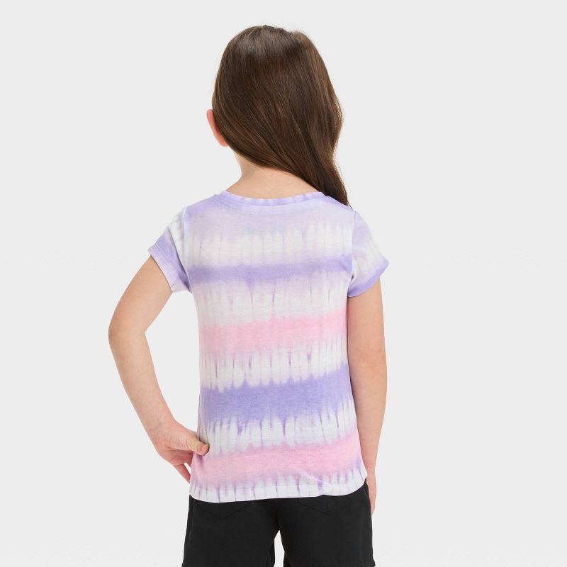 Toddler Girls&#39; Disney Lilo &#38; Stitch Short Sleeve Graphic T-Shirt - Pink/Purple, 3 of 4