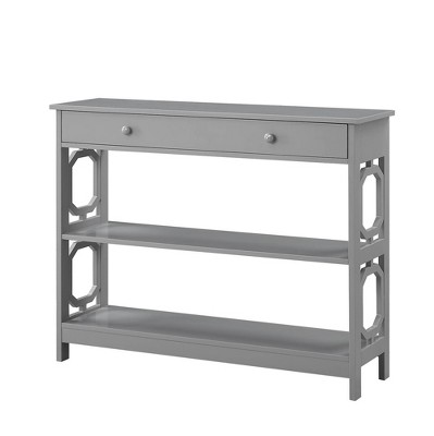 Omega 1 Drawer Console Table Gray - Breighton Home