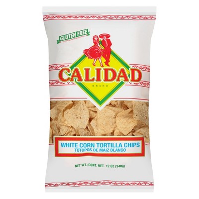 Calidad White Corn Tortilla Chips -12oz