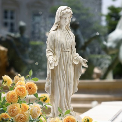Ivory 30'' Virgin Mary Religious Garden Statue