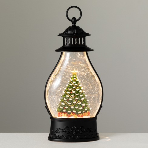 20.5” Battery Operated Lighted Holiday Lantern with Led Candle and