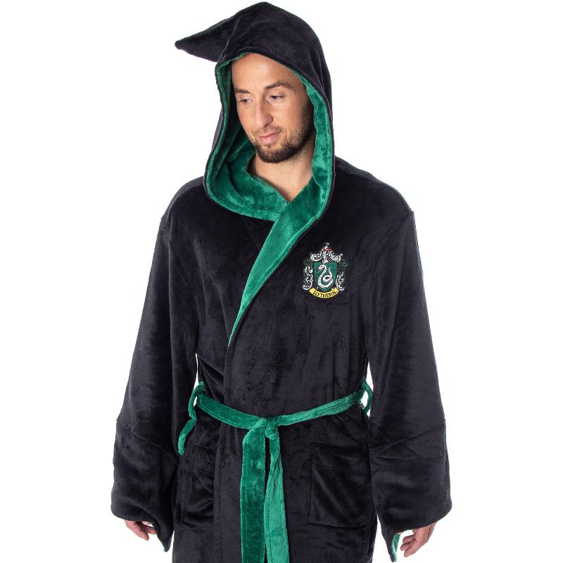 Harry Potter Adult Fleece Plush Hooded Robe, 2 of 6