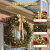VINGLI 48" Outdoor Wreath With 150 LEDs, 450 Tips, Bow, Pine Cones & Gold Ornaments. Ideal For Front Doors, Fireplaces, And Walls - 3 of 4