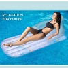 Galvanox Inflatable Water Lounger Floating Chair with Build In Headrest, Armrest and Drink Holder - Great Tanning and Relaxing Pools, Lakes & More - 3 of 4