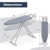 Costway 47" x 15" Iron Board with Removable Silver-coated Cover & Heavy-duty Steel Frame - 4 of 4