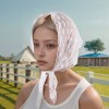 Unique Bargains French Lace Triangle Bandana White 1 Pc - 2 of 4