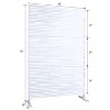 Grungis Matrix Metal Decorative Patio Screens,Freestanding Privacy Fence Panels in Horizontal Stripes Pattern for Deck Balcony,76" H×48" W - 2 of 4