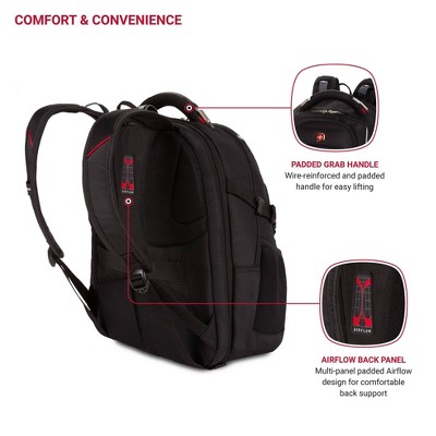 Рюкзаки SWISSGEAR Scan Smart TSA Laptop 17.5" Backpack - Black — фото 5