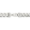 Black Bow Jewelry Men's 13mm Sterling Silver Solid Curb Chain Necklace - 4 of 4