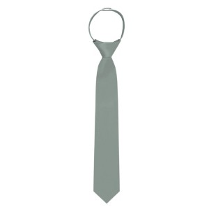 Jacob Alexander Boys' 14" Solid Color Pre-Tied Zipper Neck Tie - 1 of 4