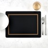 Pimpernel Classic Burgundy Placemats - Set of 4 Rectangular Cork Backed Dining Mats with Rich Red Finish - Heat Resistant Wipe Clean Placemats - 4 of 4