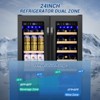 Velivi 24 in. Dual Zone 20-Wine Bottles and 88-Cans Beverage & Wine Cooler in black - 4 of 4
