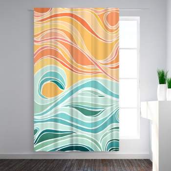 Americanflat Sky And Sea by Modern Tropical Blackout Rod Pocket Single Curtain Panel 50x84