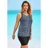 Swim 365 Women's Plus Size Longer-Length Racerback Tankini Top - 4 of 4