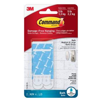 Command Outdoor Foam Hanging Strip Refills, Small, 16-Strips