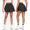 FIONECA Tennis Skirt Pleated Skorts for Woman Double Ruffle Golf Skirts for Women Skort with Pockets Tummy Control Athletic - 2 of 4