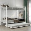 NicBex Twin Over Twin Metal Bunk Bed with Trundle and 2 Ladders for Kids,Girls,Boys - 2 of 4