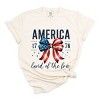 Simply Sage Market Coquette America Land Of The Free Garment Dyed Tee - 2 of 4