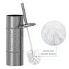 Slim Compact Stainless Steel Toilet Brush Holder Two-Tone - Nu Steel - 4 of 4