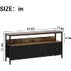 55 Inch TV Stand for Living Room, 3-Drawer Entertainment Center with Open Shelf, Modern Television Table Center Media Console with Storage Solutions - 2 of 4