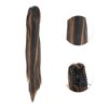 Unique Bargains Long Straight Hair Wig Hair Clips 21.65" Length 1 Pc - 4 of 4