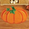 Collections Etc Festive Pumpkin Shaped Skid-Resistant Accent Rug 2X3 FT - 2 of 3