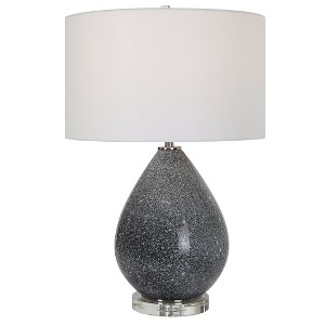 Uttermost Nebula Table Lamp – 26.25"H Black & White Speckled Ceramic Base with Crystal Foot - 1 of 4