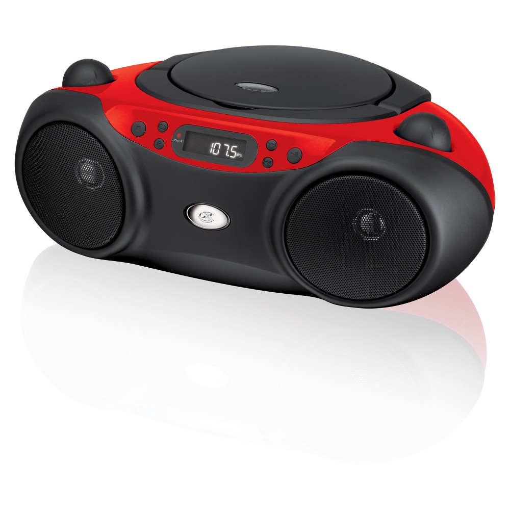 Photos - Media Player A&D GPX CD, AM/FM Boombox - Red : Portable 3.5mm Jack, Built-In Speaker. (BC232R)