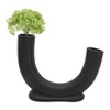 Sagebrook Home Ceramic U-Shaped Decorative Vase - Contemporary Abstract Style Vase - Unique Artistic Decor for Home or Office - 2 of 4