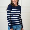 Hope & Henry Women's Long Sleeve Breton Button Sweater Made from Organic Cotton - 3 of 4