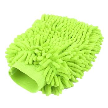 Windshield Cleaner with Microfiber Cloth, Handle and Pivoting Head- Glass  Washer Cleaning Tool for Windows By Stalwart (Green)