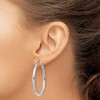 Black Bow Jewelry 3mm, Sterling Silver, Classic Round Hoop Earrings - 40mm (1 1/2 Inch) - 3 of 4