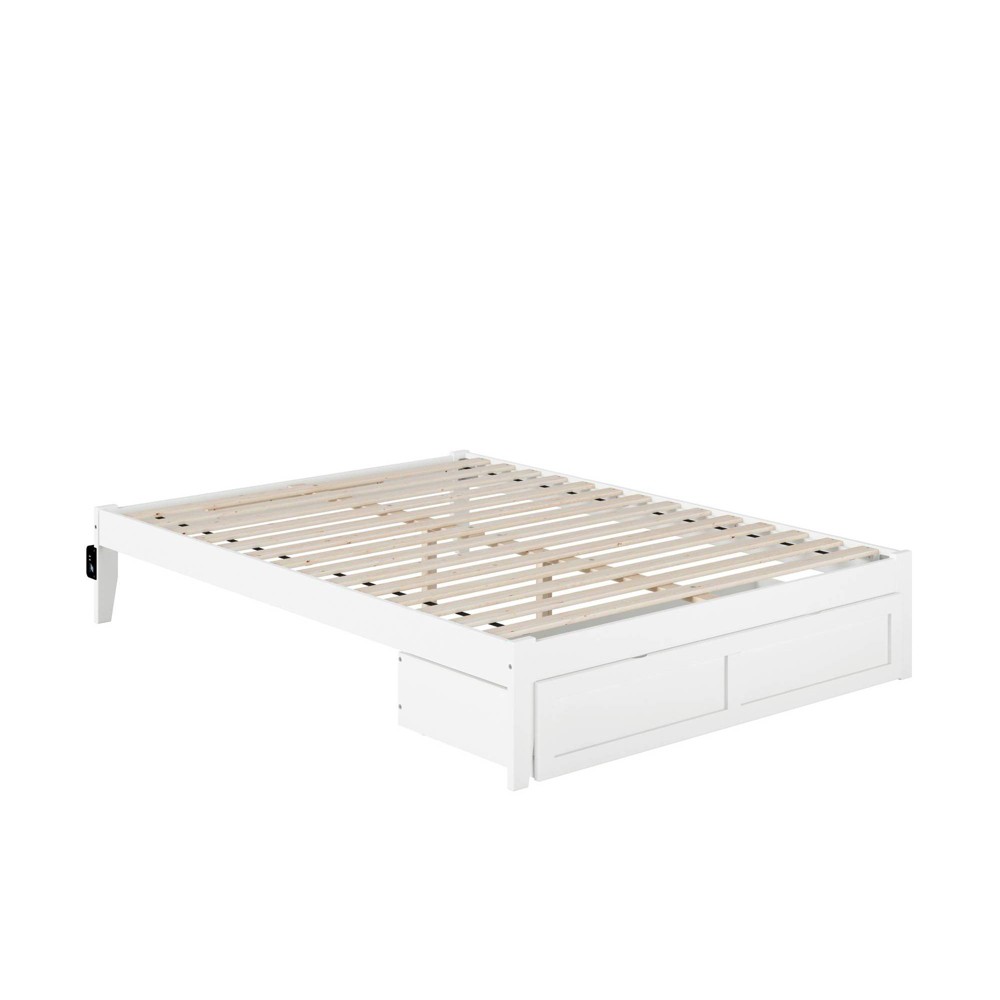 Photos - Bed Frame AFI Queen Colorado Bed with Foot Drawer and USB Turbo Charger White  