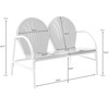 HomeStock Griffith Outdoor Metal Loveseat - 4 of 4