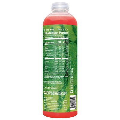 Wtrmln Wtr Hydration Cold Pressed Juiced Watermelon Water - 1l : Target