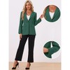 Allegra K Women's Bussiness Work Office One Button Open Front Blazer - 2 of 4