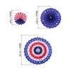 Unique Bargains Pattern Decoration Wedding Hanging Paper Fans Party Set - 2 of 4