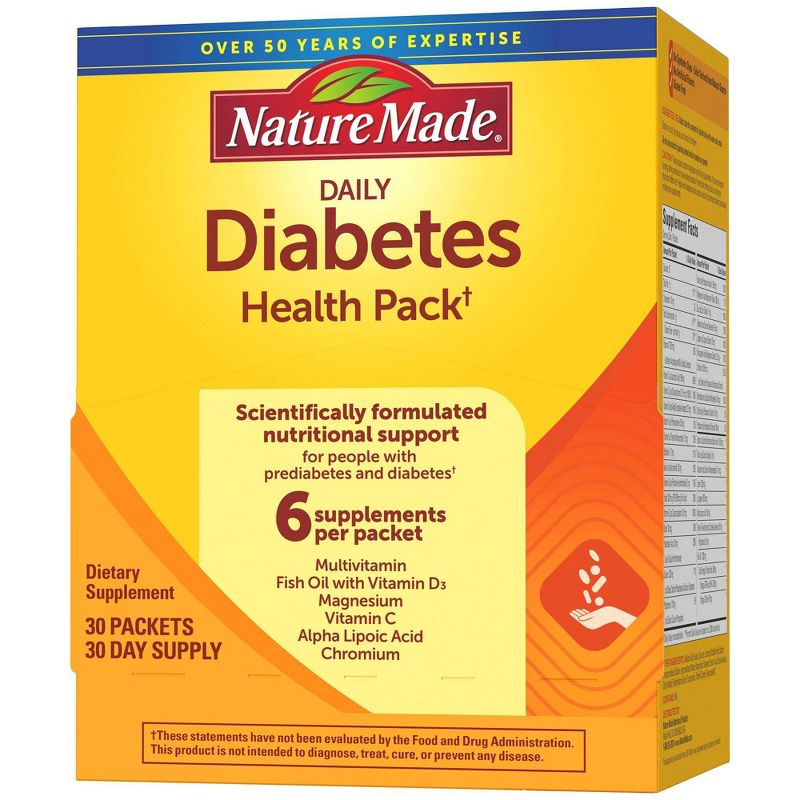 Nature Made Diabetes Health Pack with EPA and DHA - 30ct, 4 of 8