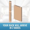 MonsterRax 3 x 8 Foot Heavy Duty Overhead Garage Storage Rack Holds Up to 450 Pounds with Adjustable Height Ranging from 18 to 33 Inches, White - 4 of 4