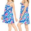LA LEELA Women's Vacay Holiday Beach Summer Beachwear Sleeveless Casual Dress Spaghetti Strap Nightshirts Slip Nighty - 2 of 4