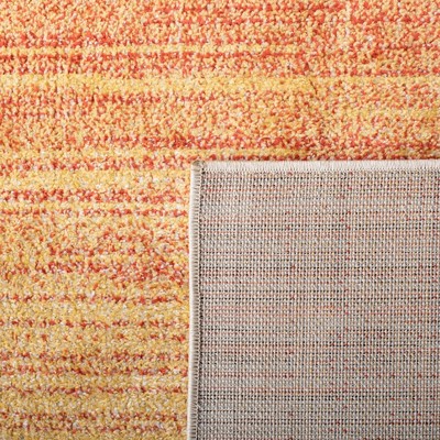 Adirondack Orange and Red Synthetic Rectangular Area Rug