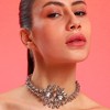 Women's Marquise Statement Necklace - Topaz Brown - 4 of 4