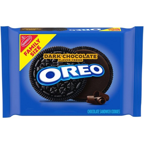 Oreo Dark Chocolate Flavor Creme Chocolate Sandwich Cookies Family Size 17oz Target