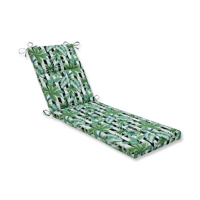 Freemont Palmetto Chaise Lounge Outdoor Cushion Black - Pillow Perfect