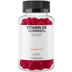 Codeage Vitamin D3 Gummies - Vitamin D 5000 IU Supplement - 60 ct - 1 of 4