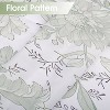 LunaLulinlk Fabric Shower Curtain, Green Floral Bathroom Shower Curtains with Hooks - 3 of 4